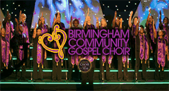 Desktop Screenshot of birminghamcommunitygospelchoir.co.uk